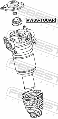 Soporte amortiguador trasero para Volkswagen Touareg II 7P5, 7P6