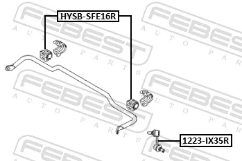 1223IX35R Febest Silentblock de la barra estabilizadora