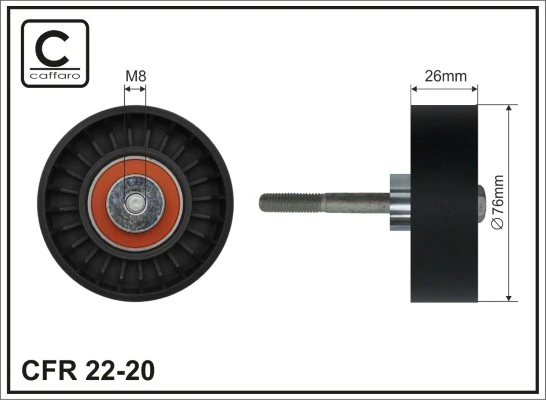 Polea guía correa poli V Volvo V70 I (1997-2000)