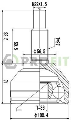 Junta homocinética exterior delantera para Renault Trafic II (FL)