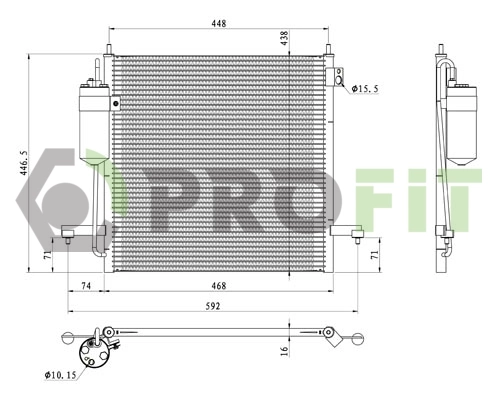 Radiador de aire acondicionado para Mitsubishi L 200 IV KA, KB