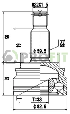  Junta homocinetica Mitsubishi Lancer 