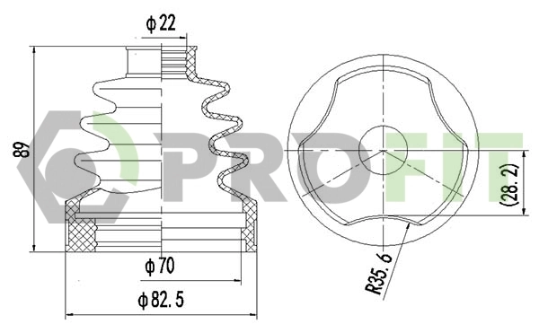 Fuelle, semieje delantero interior Nissan Almera II