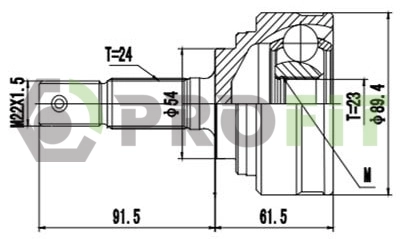 Junta homocinetica para Geely CK 