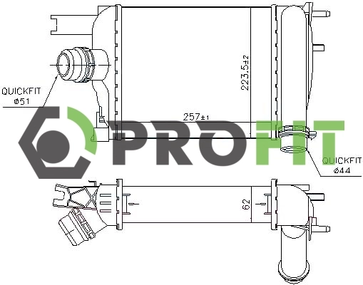 Radiador de aire de admisión Renault DUSTER II SUV (HM) (2017 - 2026) precio, desde 161,08 USD