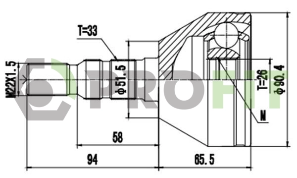 93182571 General Motors Junta homocinética
