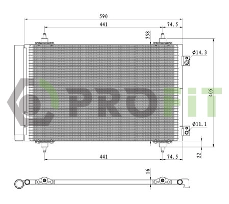 Condensador aire acondicionado 8660003646 Renault (RVI)
