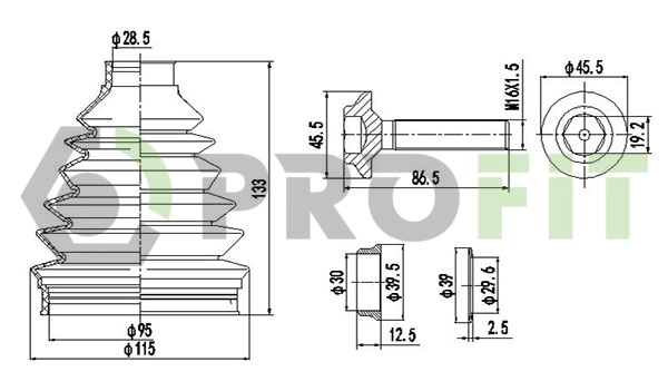 Fuelle, palier delantero exterior Seat Alhambra monovolumen (7V8, 7V9) (1996 - 2010) precio, desde 11,57 EUR