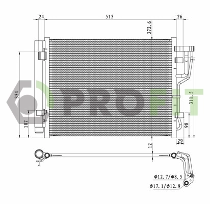 Aire acondicionado capacitor KIA Ceed hatchback (ED) (2006 - 2012) precio, desde 79,29 EUR