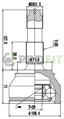 Junta homocinetica 68159666AA Chrysler