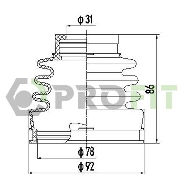 Fuelle, árbol de transmisión delantero interior Alfa Romeo 146 930