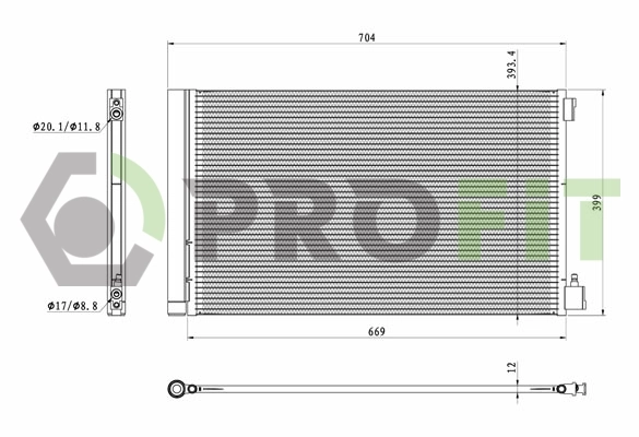 Radiador de aire acondicionado para Opel Insignia A G09