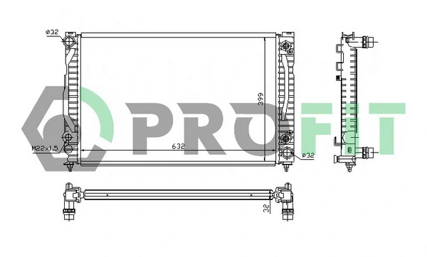 Radiador 710924080 Fiat/Alfa/Lancia