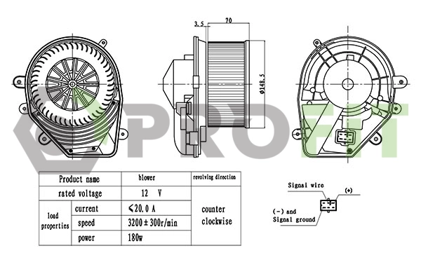 Ventilador de habitáculo para Volkswagen Passat B5 3B3
