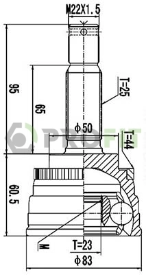 Junta homocinetica HY002A44 HDK