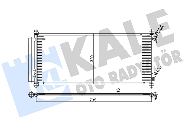 Condensador para Honda Jazz  (GD, GE)