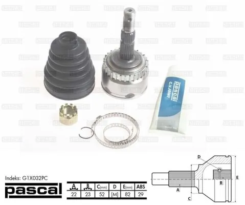 Junta homocinética exterior delantera Opel Meriva  desde 37,52 €