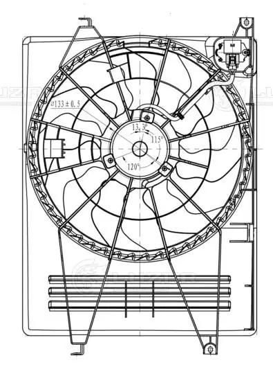 Ventilador de radiador 404823W3S Polcar