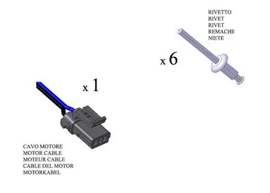 LTFR55R Lift-tek Mecanismo levanta, puerta delantera derecha