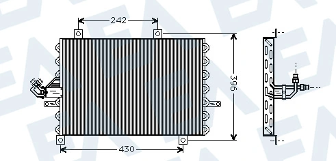 Radiador de aire acondicionado para Fiat Tempra  159