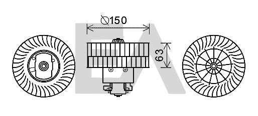 Ventilador interior para Hyundai Santa Fe III (DM)