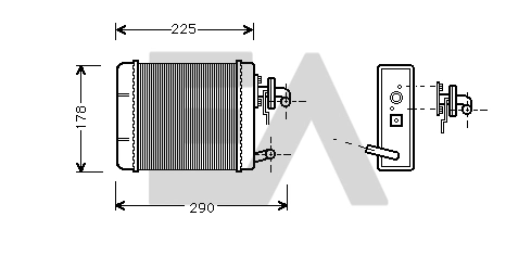 Radiador calefacción para Fiat Panda 141A