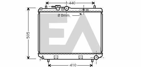 Radiador para Daihatsu Terios J100, J102, J122