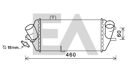 Enfriador de aire de admisión para KIA Rio III (UB)