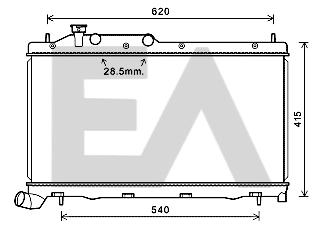 Radiador de agua Subaru Outback  (B14, BR)