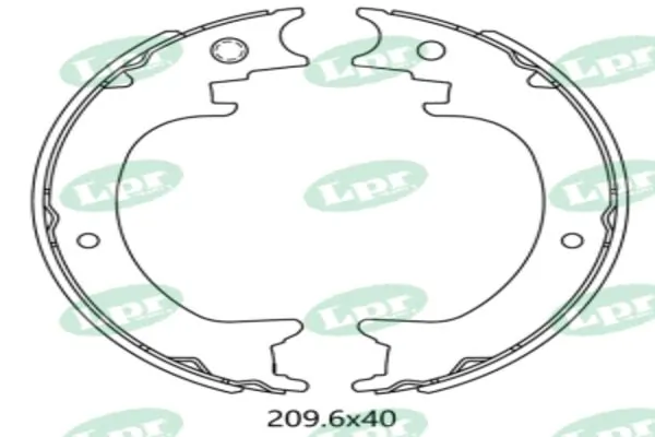 Juego de zapatas de frenos, freno de estacionamiento Subaru Outback 4 B14, BR