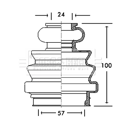  Fuelle de transmisión delantero interior Volkswagen Bora 