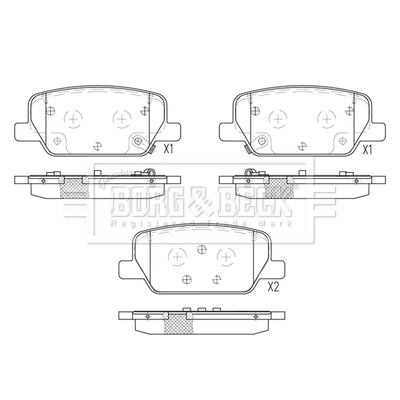Pastillas freno traseras para Hyundai Santa Fe IV TM, TMA