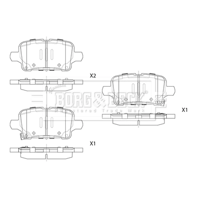 Pastillas de freno traseras 13517515 General Motors