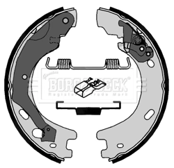 BORG&BECK BBS6412 zapatas de freno de mano Nissan Tiida