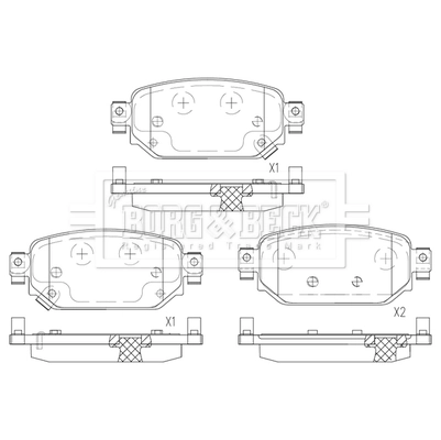 Pastillas de freno traseras DHYG2643Z Mazda