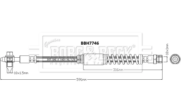 Comprar Latiguillos de freno delantero Volkswagen Jetta V 1K2