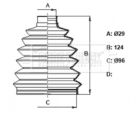 Fuelle transmisión delantero exterior para Mercedes R  W251