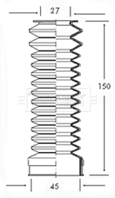 Guardapolvo dirección para Audi 80 B4 8C2