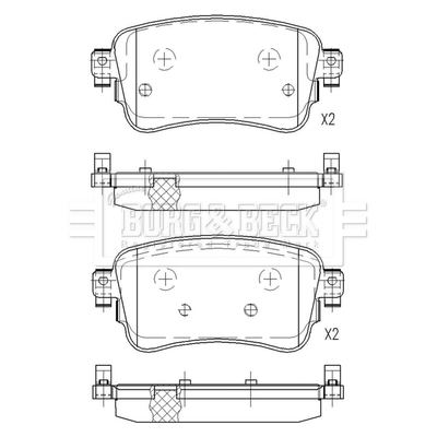 1675991880 Peugeot/Citroen Pastillas freno traseras