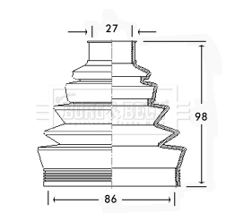 Fuelle transmisión delantero exterior para Alfa Romeo 146  930