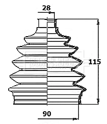 Fuelle de palier delantero exterior para Chevrolet Epica V250