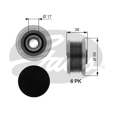 Comprar OAP7077 Gates Rueda libre del alternador