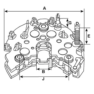 Alternador Diodo Puente Rectificador Renault Espace 4 JK0