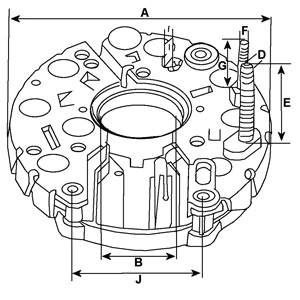 Alternador Diodo Puente Rectificador Volkswagen Passat 362