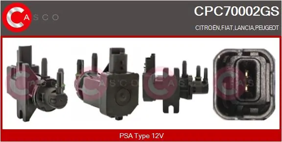 Válvula solenoide de control de presión de sobrealimentación 9663116980 VAG