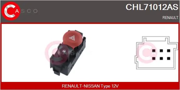  Boton de luz de emergencía Renault Kangoo 
