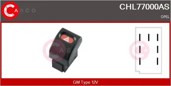 Boton de luz de emergencía para Opel Astra 55, F70