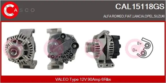 Alternador del motor Opel Astra  desde 75,50 €