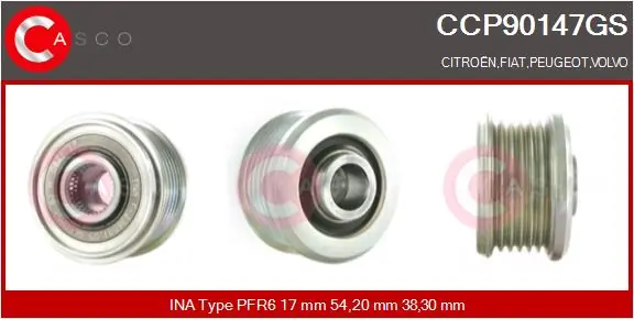 Rueda libre alternador Ford Fiesta VI (2008-2016)