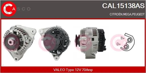 Generador para Citroen AX  (ZA)